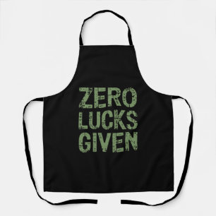 Null Glück gegeben St. Paddy's Day Lustige Patrick Schürze
