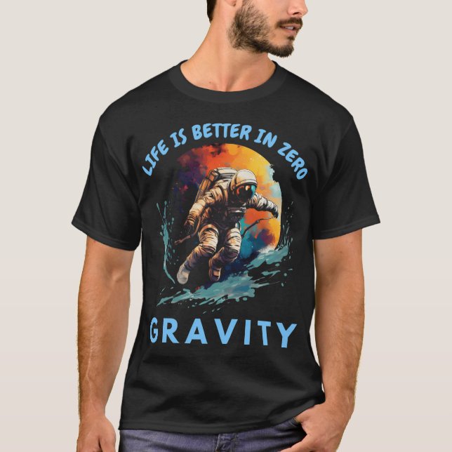 Null Gravitation Abenteuer mit Astronauten T-Shirt (Vorderseite)