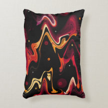 Null Gravity-Malerei Abstrakt in Orange und Black