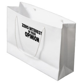 Null Interesse an deiner Meinung Minimalist Große Geschenktüte