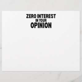 Null Interesse an Ihrer Meinung Professional  Briefbogen
