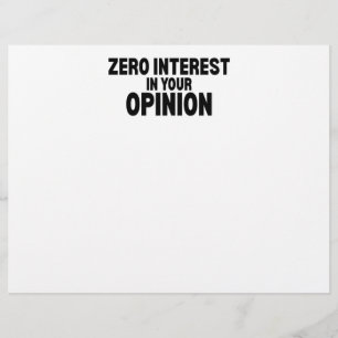 Null Interesse an Ihrer Meinung Professional Briefbogen