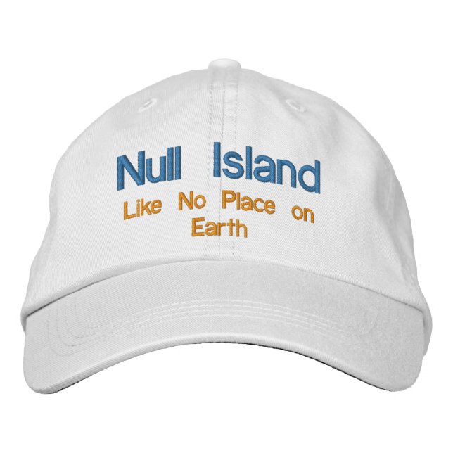 Null Island Bestickte Baseballkappe (Vorderseite)