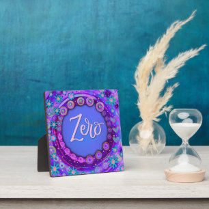 Null Lila florale Whimsical Inspiration Easel Fotoplatte