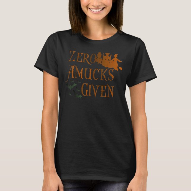 Null-Mucks mit Niedlichem Amuck mit kabelgebundene T-Shirt (Vorderseite)