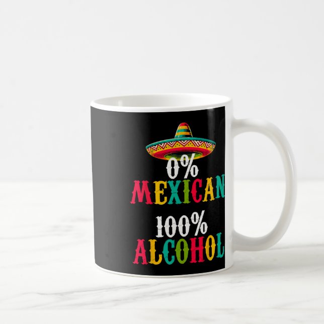 Null Prozent 0% mexikanischer Tequila Sombrero Cin Kaffeetasse (Rechts)