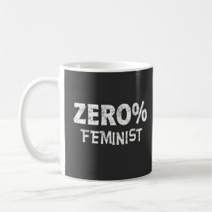 Null Prozent feministischer Antifeminist 0% femini Kaffeetasse