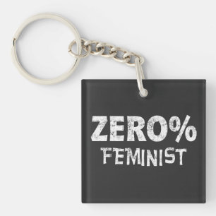 Null Prozent feministischer Antifeminist 0% femini Schlüsselanhänger