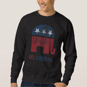 Null Prozent Liberal 0 Liberal Lustig Republikaner Sweatshirt