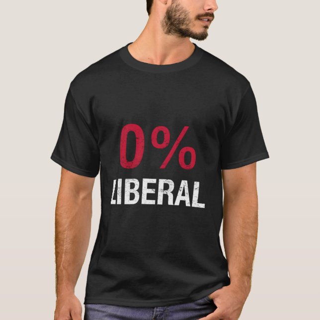 Null Prozent Liberale 0 Konservative T-Shirt (Vorderseite)