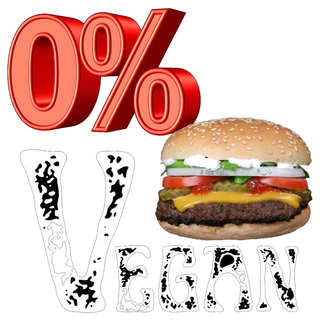 Null Prozent Veganer Cheeseburger Tri-Blend Shirt (Von Creator hochgeladen)