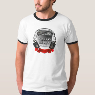 Null Schläge - weißes kurzes/Schwarzes mit Logo T-Shirt