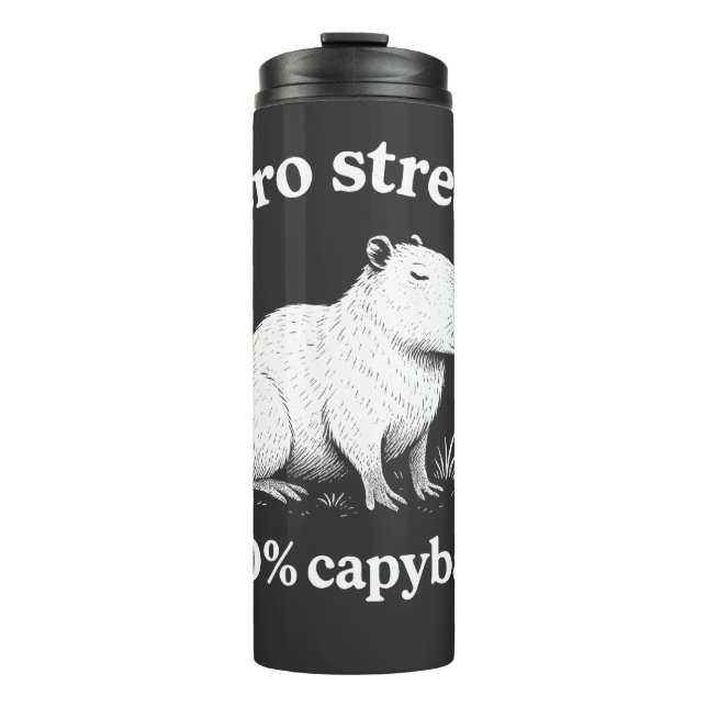 Null Stress 100% Capybara Thermosbecher (Vorderseite)