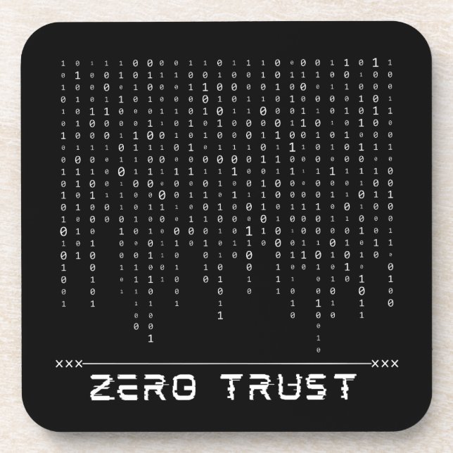 Null-Vertrauen Getränkeuntersetzer (Vorderseite)