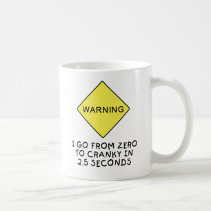Null-zu-verschrobe Warnung Tasse