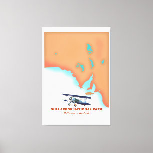 Nullarbor Nationalpark Australien Karte Leinwanddruck