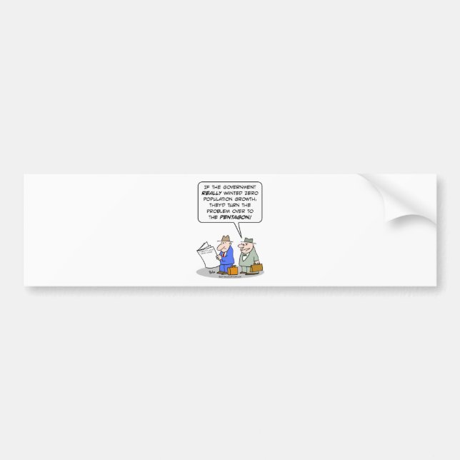nullBevölkerungszuwachspentagon Autoaufkleber (Vorne)