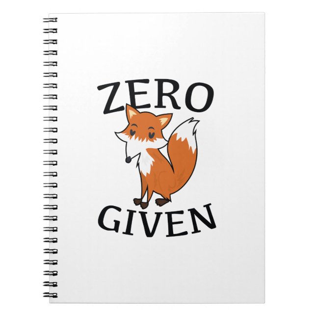 Nullfox gegeben notizblock (Vorderseite)