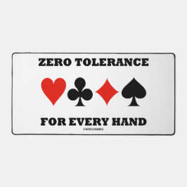 Nulltoleranz für jeden Vier-Karten-Anzug Schreibtischunterlage