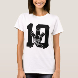 Number 10 Jahre Cricket 10. Geburtstag T-Shirt