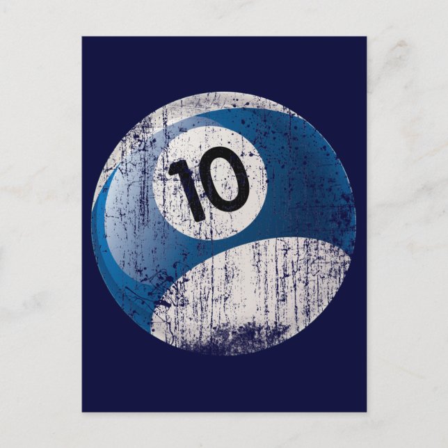 NUMBER 10 MILLIARDS BALL - ERODED STIL POSTKARTE (Vorderseite)