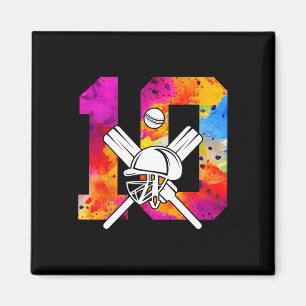 Number 10 Years Cricket 10. Geburtstag 1 Magnet
