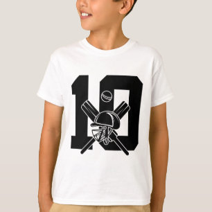Number 10 Years Cricket 10. Geburtstag T-Shirt