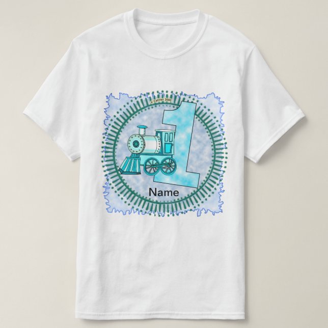 Number 1 Blue Train T-Shirt  (Design vorne)