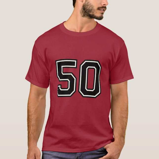 Number 50 Varsity Sports Jersey | 50th Birthday  T-Shirt (Vorderseite)