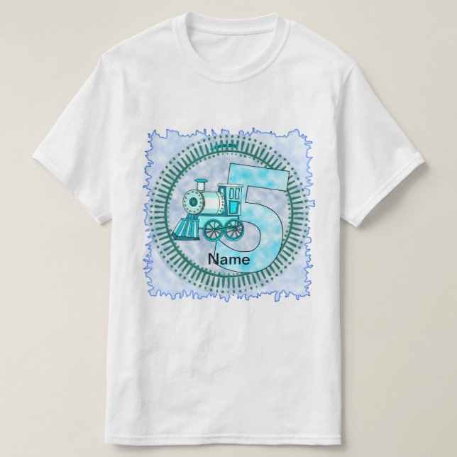 Number 5 Blue Train T-Shirt  (Design vorne)