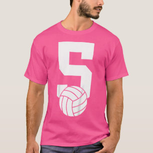 Number 5 Volleyball 5. Geburtstag T-Shirt