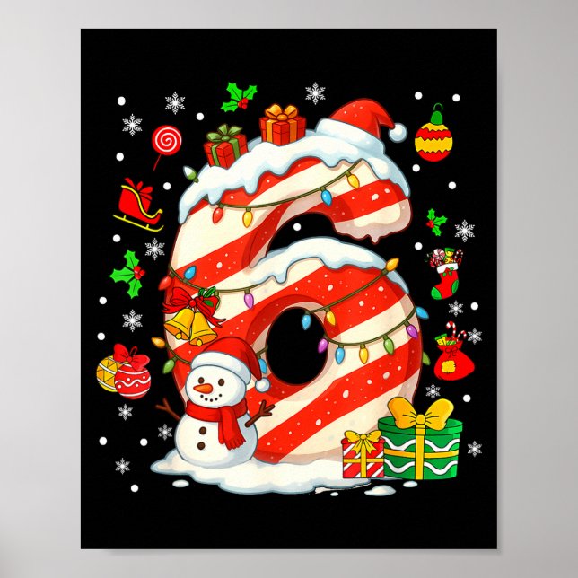 Number 67 Christmas Candy 6 7 Six Seven 6 7 Matchi Poster (Vorne)