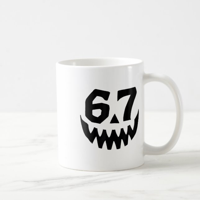 Number 67 Matching Six Seven 6 7 Meme 6 7 Hallowee Kaffeetasse (Rechts)