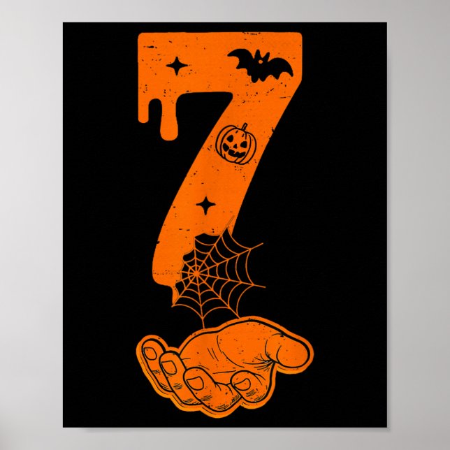 Number 67 Matching Six Seven 6 7 Meme 6 7 Hallowee Poster (Vorne)