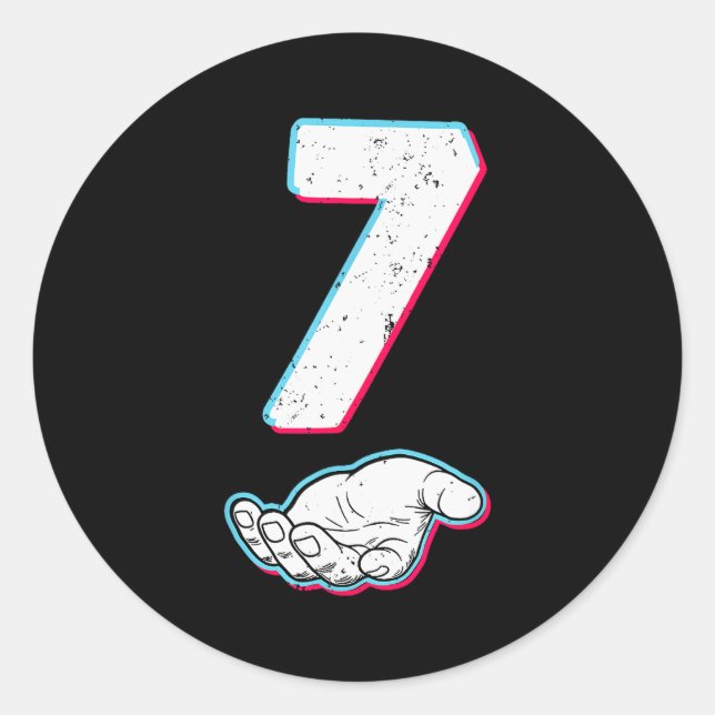 Number 67 Matching Six Seven 6 7 Meme 6 7 Hallowee Runder Aufkleber (Vorderseite)