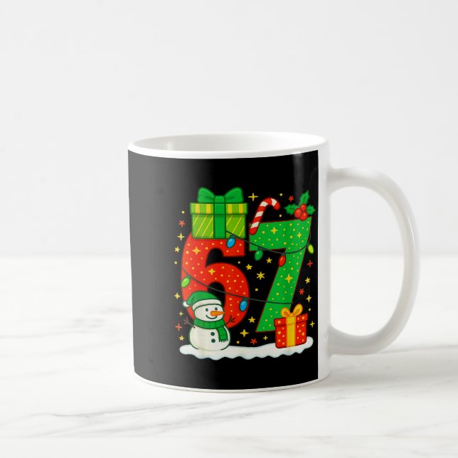 Number 67 Meme Matching Christmas Couple 67 Six Se Kaffeetasse (Rechts)