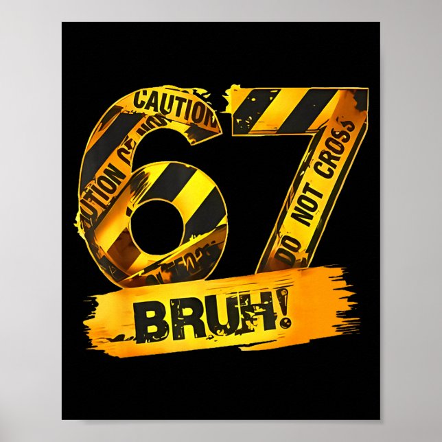 Number 67 Numbered Uniform Srts Jersey Team 67th B Poster (Vorne)