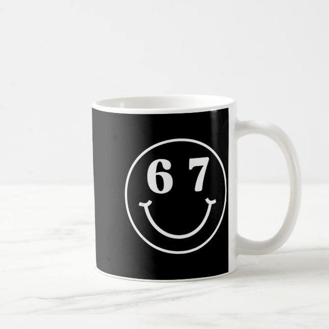 Number 67 Player Or 67th Birthday Six Seven Funny  Kaffeetasse (Rechts)