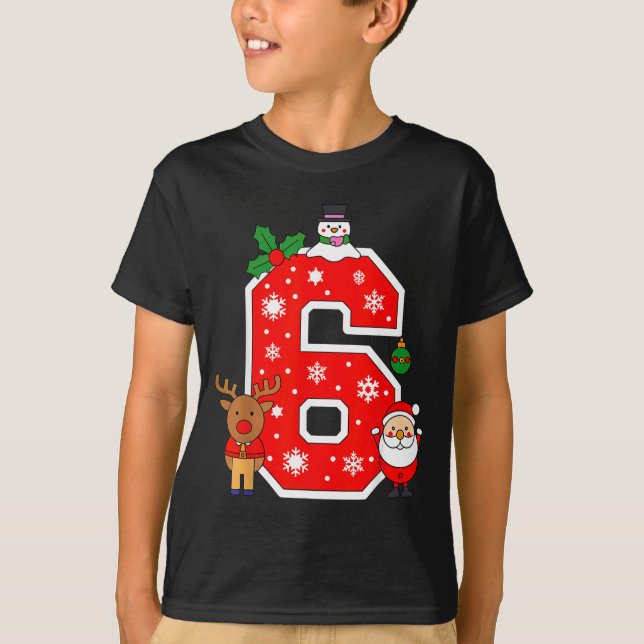 Number 6 67 Meme Couple Pajamas Christmas Matching T-Shirt (Vorderseite)