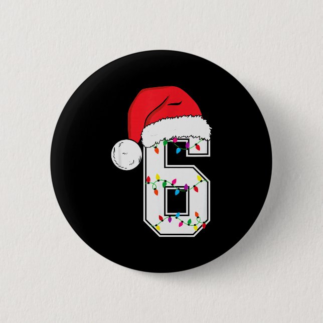 Number 6 67 Meme Santa Christmas Matching Group Co Button (Vorderseite)