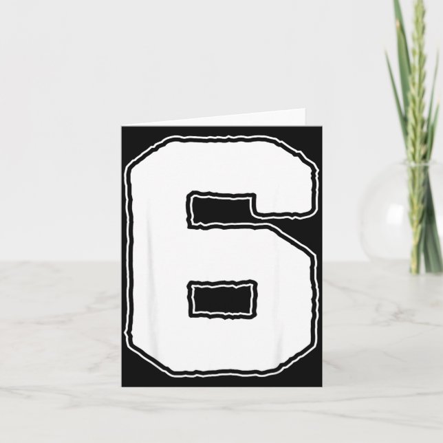 Number 6 6th Birthday Boy Kids Six Year Old Happy  Karte (Vorderseite)