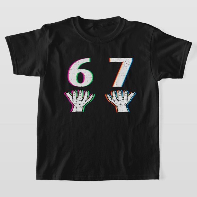Number 6 7 • Matching 67 Meme Halloween Six Seven T-Shirt (Ablage )