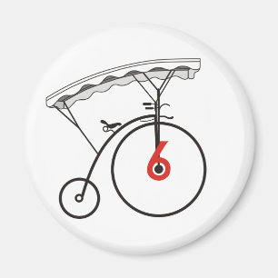Number 6 Badge Magnet