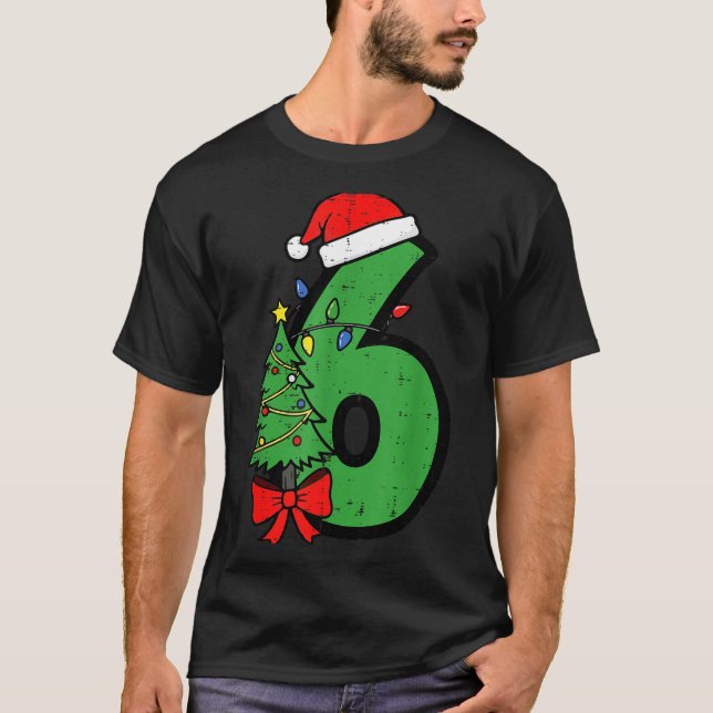 Number 6 Christmas 6 7 Matching 67 Meme Men Women  T-Shirt (Vorderseite)