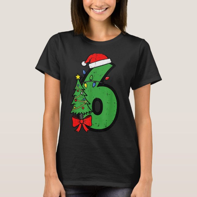 Number 6 Christmas 6 7 Matching 67 Meme Men Women  T-Shirt (Vorderseite)