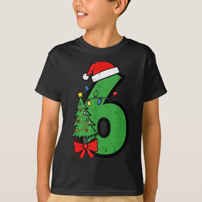 Number 6 Christmas 6 7 Matching 67 Meme Men Women  T-Shirt (Vorderseite)