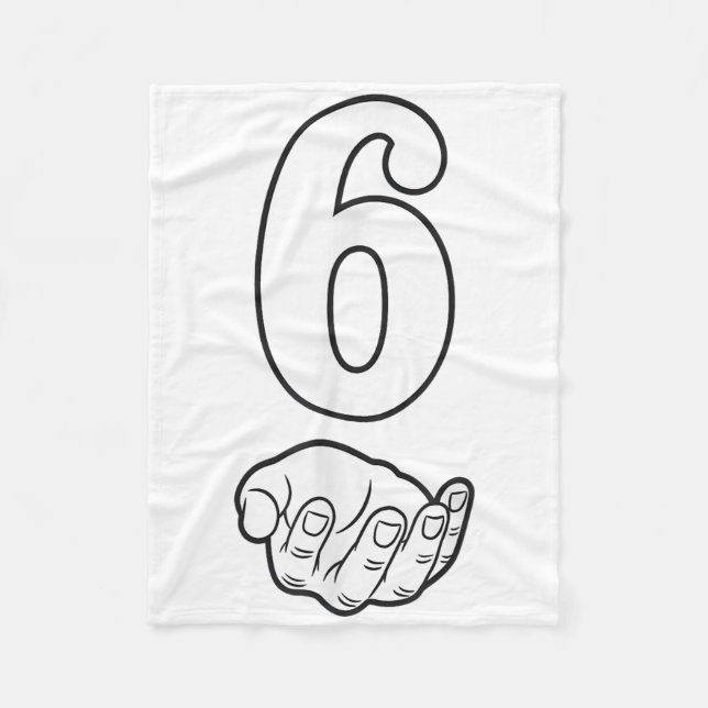 Number 6 Funny 67 Six Seven Meme Hands Couple Matc Fleecedecke (Vorderseite)