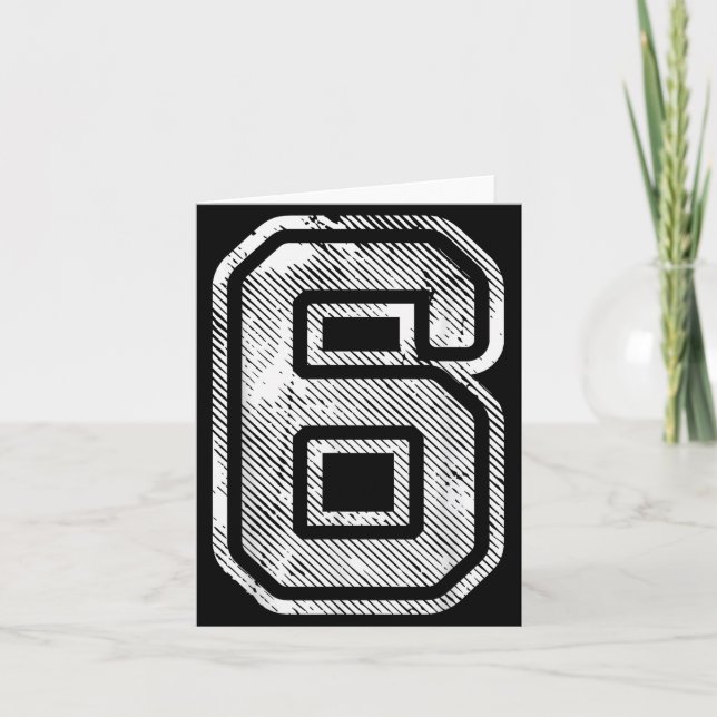 Number 6 Funny Matching 67 Meme Halloween 6th Birt Karte (Vorderseite)