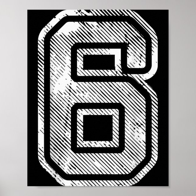 Number 6 Funny Matching 67 Meme Halloween 6th Birt Poster (Vorne)