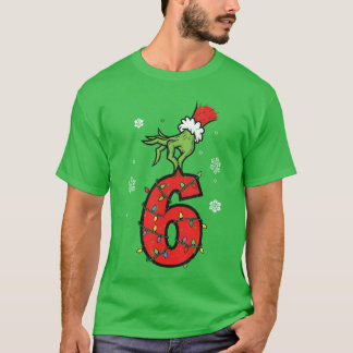 Number 6 Matching 67 Meme 6 7 Christmas Boys Youth T-Shirt